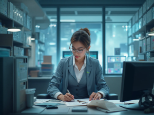 A digital dashboard showing real-time tracking of medical vendor invoices and automated payment schedules.